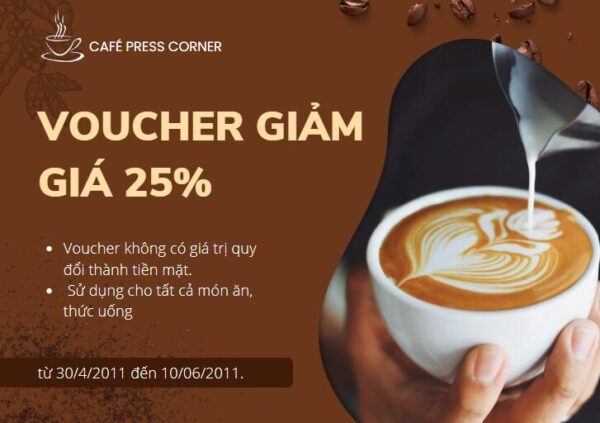 Voucher Giảm Giá Café PressCorner - Trải Nghiệm Đẳng Cấp Với Shisha Hương Vị Độc Đáo Chỉ Với 100.000VND!